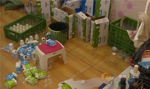 广汉一制售假冒牛奶窝点被端 