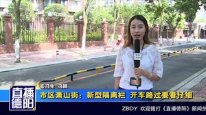 市区萧山街：新型隔离栏  开车路过要看仔细