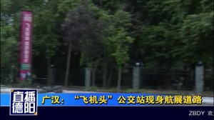 广汉：“飞机头”公交站现身航展道路