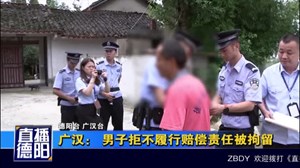 广汉： 男子拒不履行赔偿责任被拘留