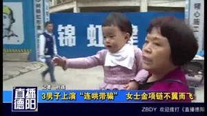 3男子上演“连哄带骗”女士金项链不翼而飞