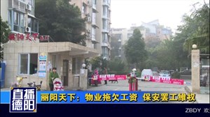 丽阳天下：物业拖欠工资  保安罢工维权