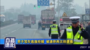 男子驾车逃逸拒捕 被逼停两次终遭擒
