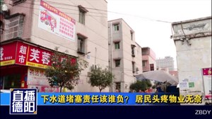 下水道堵塞责任该谁负？ 居民头疼物业无奈