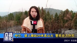 中江：梁上蹿起20米高山火  警民合力扑灭