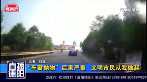 "车窗抛物"后果严重  文明市民从我做起
