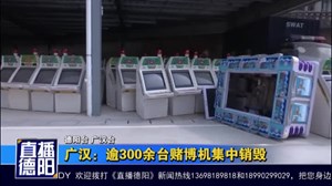 广汉：逾300余台赌博机集中销毁
