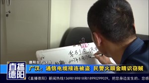 广汉：通信电缆接连被盗  民警火眼金睛识窃贼