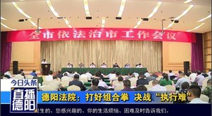 德阳法院：打好组合拳  决战“执行难”