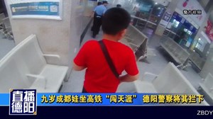 九岁成都娃坐高铁“闯天涯” 德阳警察将其拦下