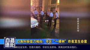 口角纠纷拔刀相向：市区“一棵树”昨夜发生命案