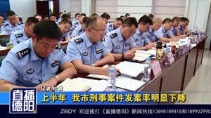 上半年  我市刑事案件发案率明显下降