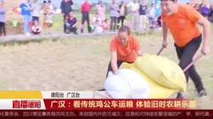 广汉：看传统鸡公车运粮 体验旧时农耕乐趣