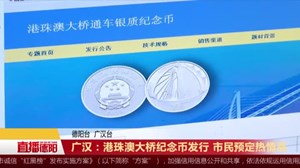 广汉：港珠澳大桥纪念币发行 市民预定热情高