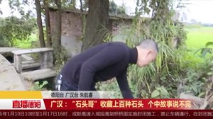 广汉：“石头哥”收藏上百种石头  个中故事说不完