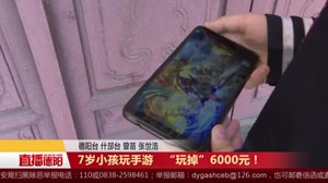 7岁小孩玩手游   “玩掉”6000元！
