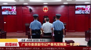 广安市委原副书记严春风受贿案一审宣判