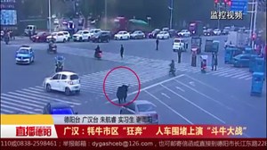广汉：牦牛市区“狂奔”  人车围堵上演“斗牛大战”