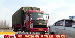 德阳：战疫情保畅通  农产品运输“畅通无阻”