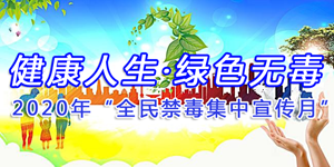 健康人生·绿色无毒  2020年“全民禁毒集中宣传月”