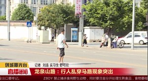 龙泉山路：行人乱穿马路现象突出