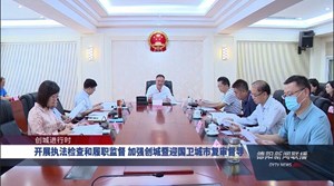 开展执法检查和履职监督 加强创城暨迎国卫城市复审督导