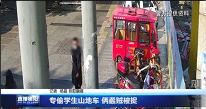 专偷学生山地车 俩蟊贼被捉
