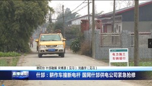 什邡：耕作车撞断电杆 国网什邡供电公司紧急抢修