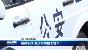 屡教不改 男子醉驾撞上警车