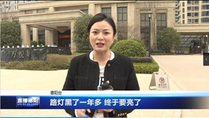 路灯黑了一年多 终于要亮了