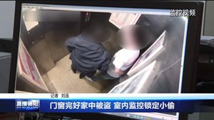 门窗完好家中被盗 室内监控锁定小偷