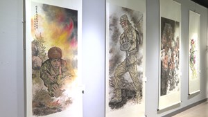 我市举办纪念黄继光牺牲70周年书画展