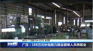 广汉：188万元补贴助力就业困难人员再就业
