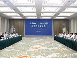 我市与海尔集团召开投资合作座谈会