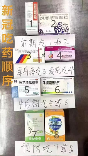 网上疯传的“新冠吃药顺序图”可靠吗？