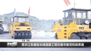 青衣江东路延长线道路工程在建市委党校段贯通
