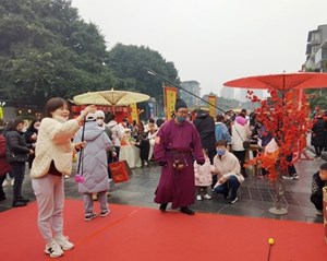 安逸春节·好耍德阳丨“德阳年味”点燃成都宽窄巷子
