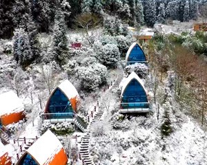 什邡：迎来入冬第一场雪 白雪皑皑美如水墨画