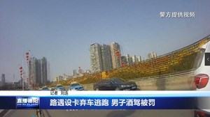 路遇设卡弃车逃跑 男子酒驾被罚