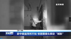 家中被盗浑然不知 邻居摄像头锁定“贼影”