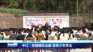 中江：校园模拟法庭 助青少年学法