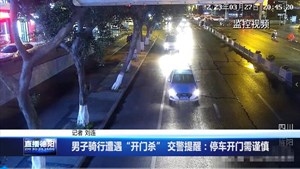 男子骑行遭遇“开门杀” 交警提醒：停车开门需谨慎