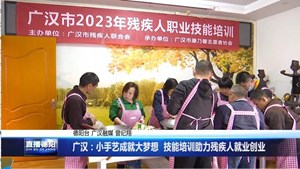 广汉：小手艺成就大梦想  技能培训助力残疾人就业创业