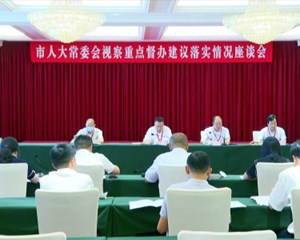 市人大常委会视察重点督办建议落实情况