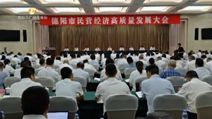 德阳市民营经济高质量发展大会今天上午举行