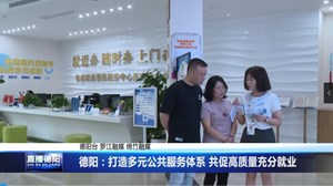 德阳：打造多元公共服务体系 共促高质量充分就业