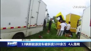 13辆新能源货车被拆卖100余万 4人落网