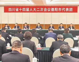 省十四届人大二次会议德阳代表团举行第二次全体会议