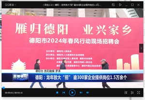 德阳：龙年放大“招” 逾300家企业提供岗位1.5万余个