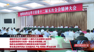 迅速把思想和行动统一到全会决策部署上来 确保全会部署要求在德阳落地生根开花结果